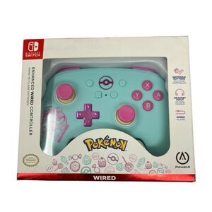 PowerA Wired Controller Nintendo Switch Pikachu Pokemon Blue Pink Candy